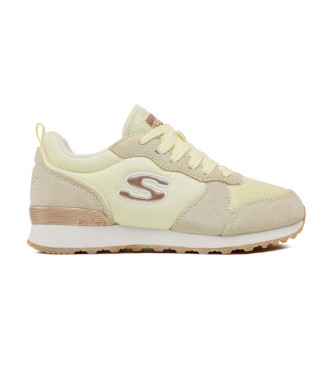 Skechers para mujer. 111 Zapatillas Og 85 amarillo (36), Piel, Beige, Plano, Cordones, Casual