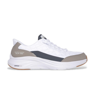 Skechers para hombre. 232619 Zapatillas Slip-ins Contour Foam Cozy Fit blanco (44), Tela, Plano, Cordones, Casual