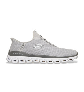 Skechers para hombre. 233010 Zapatillas Slip-ins Glide Step Noxus gris (45), Plano, Cordones, Casual