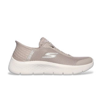 Skechers para mujer. 124836 Zapatillas Slip-ins Go Walk Flex Grand Entry beige (38), Tela, Plano, 1 a 3cm, Ninguno, Casual, Deportivo, Multi