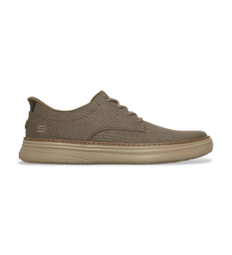 Skechers para hombre. 205701 Zapatillas Slip-ins Hyland Justino taupe oscuro (40), Marrón, Plano, Cordones, Casual