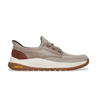Skechers para hombre. 205467 Zapatillas Slip-ins Relaxed Fit Meroe Alden taupe (45), Plano, Cordones, Casual