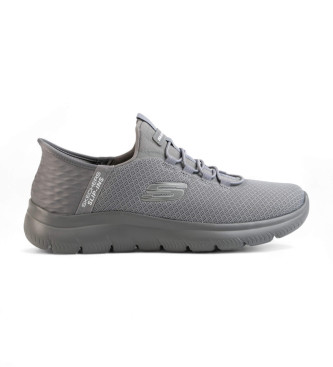 Skechers para hombre. 232457 Zapatillas Slip-ins Summits High Range gris (40), Tela, Plano, Cordones, Casual