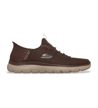 Skechers para hombre. 232457 Zapatillas Slip-ins Summits High Range marrón (45), Plano, Cordones, Casual