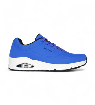 Skechers para hombre. 52458 Zapatillas Uno Stand On Air azul (44), Plano, Cordones, Casual