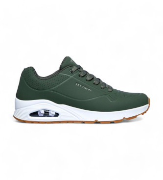 Skechers para hombre. 52458 Zapatillas Uno Stand On Air verde (40), Plano, Cordones, Casual