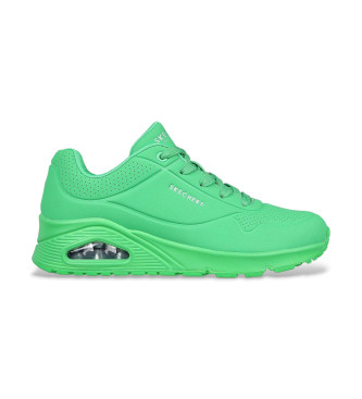 Skechers para mujer. 73690 Zapatillas Uno Stand On Air verde (41), Plano, 1 a 3cm, Cordones, Casual