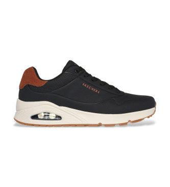 Skechers para hombre. 183004 Zapatillas Uno Suited On Air negro (42), Plano, Cordones, Casual