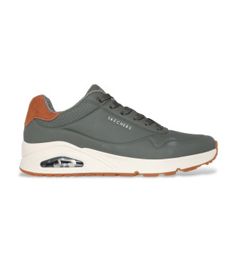 Skechers para hombre. 183004 Zapatillas Uno Suited On Air verde (45), Plano, Cordones, Casual