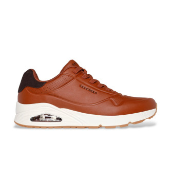 Skechers para hombre. 183007 Zapatillas Uno Tailored Air marrón (42), Plano, Cordones, Casual