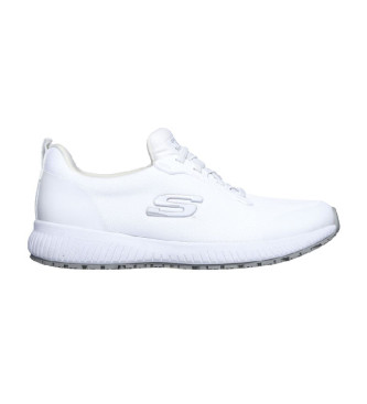 Skechers para mujer. 77222EC Zapatillas Work Squad SR blanco (41), Plano, Cordones, Casual, Deportivo