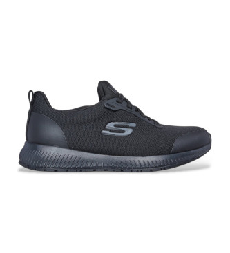 Skechers para mujer. 77222EC Zapatillas Work Squad SR negro (38), Plano, Cordones, Casual, Deportivo