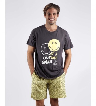 Aznar Innova para homem. SMILEY One Smile Short Sleeve Pijama de manga