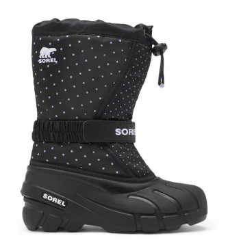 Botas de nieve Youth Flurry negro (35), Plano, Velcro, Outdoor, moda infantil, Sorel outlet 2024.