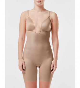 Spanx para mulher. Perna Curta U-Decker Girdle 10157R champagne bege