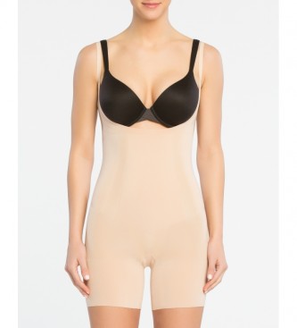 Spanx para mulher. Cinta feminina Spanx com decote de busto e perna cu