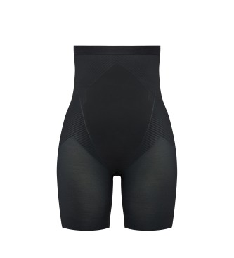 SPANX para mulher. Cinta-calÃ§a de cintura alta preta para modelar o c