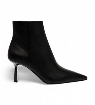 Steve Madden para mujer. SM11003279 Botines de Piel Sabine negro (40), 3 a 5cm, Cremallera, Casual, Fiesta, Clásico