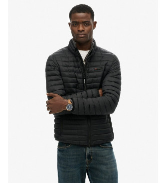 Superdry Para Hombre. M5012242A Abrigo Fuji Lite Negro (L), Casual, PoliéSter-image