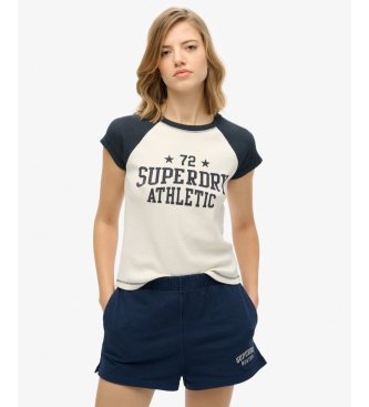 Superdry Camiseta Athletic Essential Cap blanco