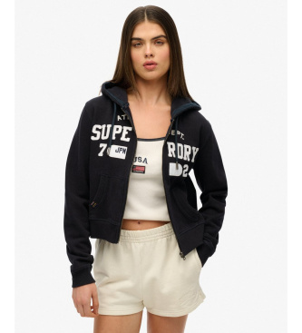 Superdry para mujer. W2012240A Sudadera Athletic Relaxed marino (L), Casual, Algodón