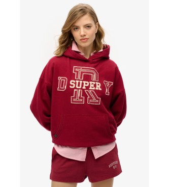 Superdry para mujer. W2012429A Sudadera Athletic Essentials rojo (XS), Casual, Algodón