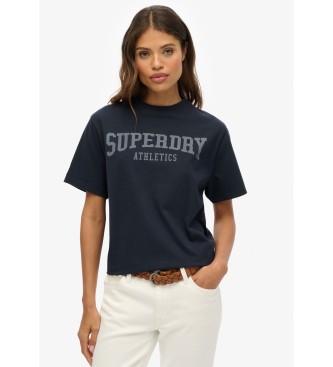 Superdry Damen Blau Oversized T-Shirt Athletic Essentials - Bild 2