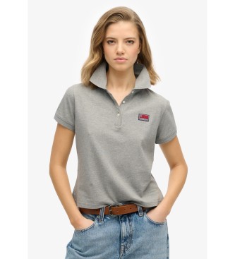 Superdry para mujer. W6012049A Polo Ath Essential Graphic gris (XS), Casual, Algodón, Manga corta