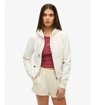 Superdry para mujer. W2012335A Sudadera Athletic Tonal Crop beige (S), Casual, Algodón