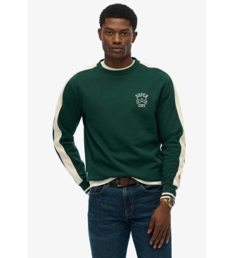 Superdry para hombre. M2014281A Sudadera Athletic Club Crew verde (XXL), Casual, Algodón