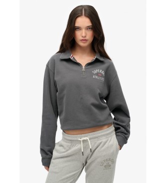 Superdry para mujer. W2012686A Sudadera Athletic gris (L), Casual, Algodón