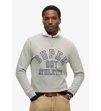 Superdry para hombre. M2013965A Sudadera estampada Athletic gris (XXL), Casual, Algodón