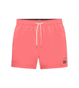 Superdry para hombre. M3010267A Bañador Embroidered Logo 15 coral (L), Beachwear, Poliéster Reciclado