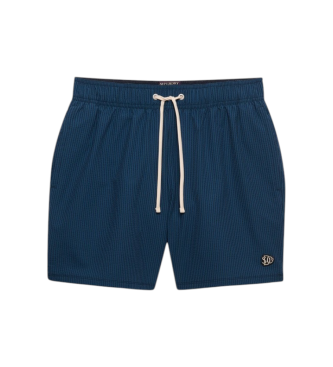 Superdry para hombre. M3010261A Bañador Seer Sucker 15 marino (XL), Beachwear, Poliéster Reciclado