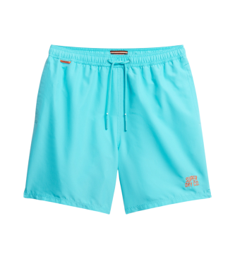 Superdry para hombre. M3010256A Bañador Essential turquesa (XL), Beachwear, Poliéster Reciclado, Sostenible