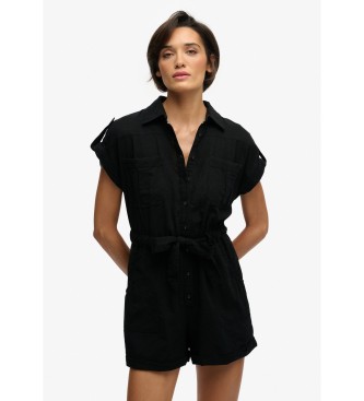 Superdry para mujer. W8012098A Mono Utility negro (L), Casual, Algodón