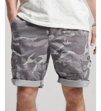Superdry para hombre. M7110015A Bermudas Militares Core gris (28), Casual, Algodón
