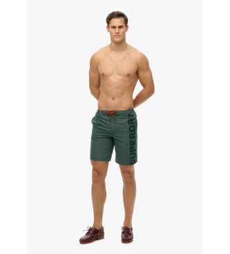 Superdry para hombre. M3010238A Bañador clásico gris (M), Beachwear, Poliéster Reciclado, Sostenible 3