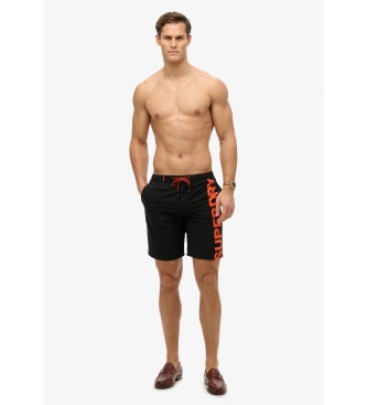 Superdry para hombre. M3010238A Bañador clásico negro (M), Beachwear, Poliéster Reciclado, Sostenible 3
