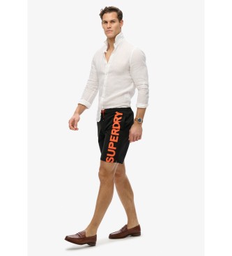 Superdry para hombre. M3010238A Bañador clásico negro (M), Beachwear, Poliéster Reciclado, Sostenible 4