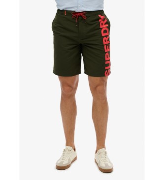 Superdry para hombre. M3010238A Bañador clásico verde (M), Beachwear, Poliéster Reciclado, Sostenible 2