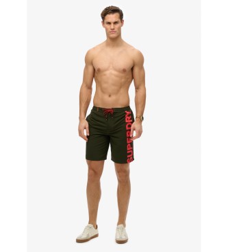 Superdry para hombre. M3010238A Bañador clásico verde (M), Beachwear, Poliéster Reciclado, Sostenible 4