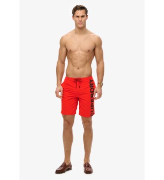 Superdry para hombre. M3010238A Bañador clásico rojo (M), Beachwear, Poliéster Reciclado, Sostenible 3