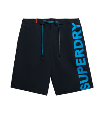 Superdry para hombre. M3010238A Bañador clásico marino (M), Beachwear, Poliéster Reciclado, Sostenible