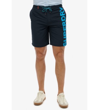 Superdry para hombre. M3010238A Bañador clásico marino (M), Beachwear, Poliéster Reciclado, Sostenible 2