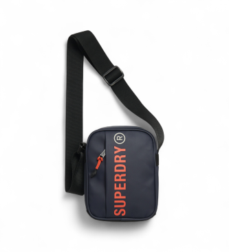 Superdry para mujer. Y9110268A Bandolera cruzada de lona marino (OSFA), Casual, Poliéster