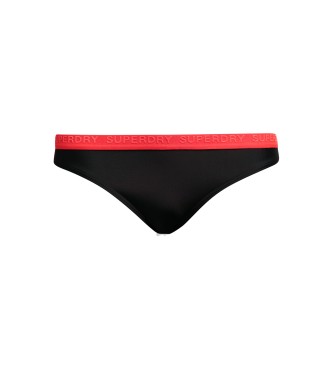 Superdry para mujer. W3010386A Braguita de bikini clásica elástica negro (XL), Beachwear, Poliéster Reciclado, Sostenible