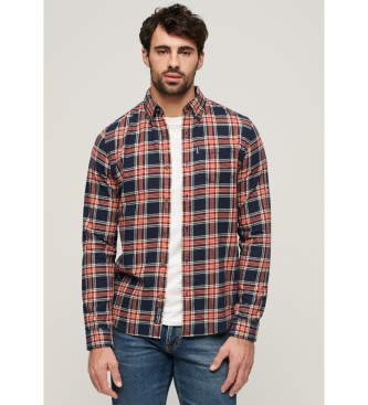 Para hombre. M4010737A Camisa a cuadros vintage (XXL), Casual, Algodón, Manga larga