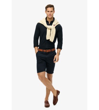 Superdry para hombre. M4011000A Camisa de piqué de manga larga Vintage desgastada marino (M), Casual, Algodón 3