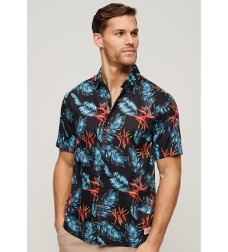 Camisa hawaiana marino (M), Casual, Modal, Manga corta